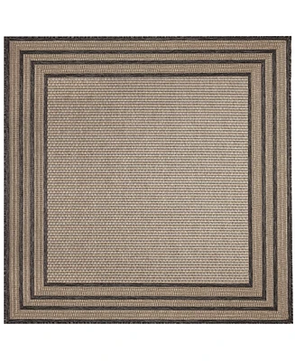 Liora Manne' Monaco Striped Border 7'10"x7'10" Square Area Rug