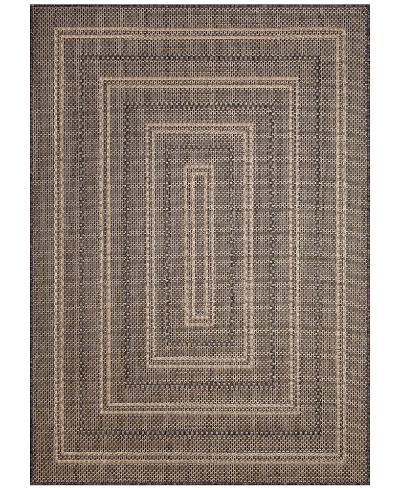 Liora Manne' Monaco Multi Border 1'11"x7'6" Runner Area Rug