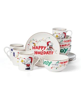 Lenox Snoopy Christmas 12-Pc. Dessert Set, Service for 4