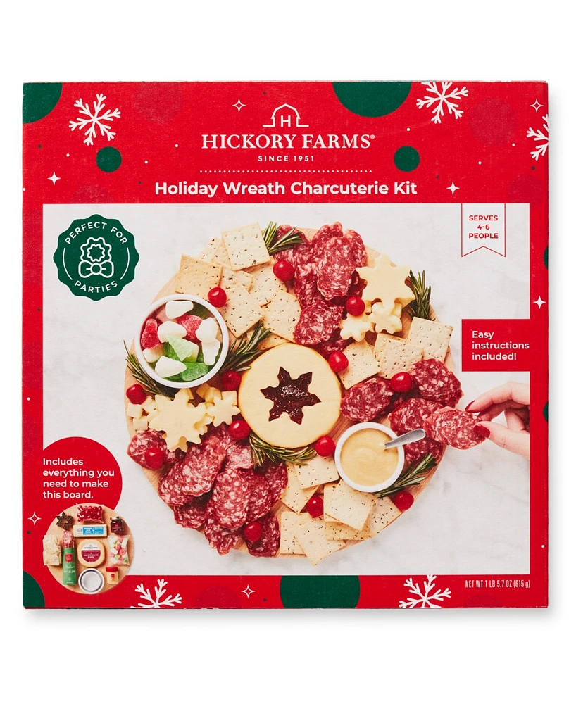 Hickory Farms Holiday Wreath Charcuterie Kit, 13 Piece