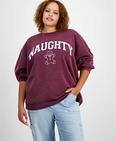 Grayson Threads, The Label Trendy Plus Naughty Gingerbread Man Sweatshirt