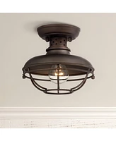 Franklin Iron Works Franklin Park Rustic Industrial Semi Flush