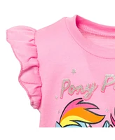 My Little Pony Girls Short Sleeve T-Shirt and Bike Shorts Set