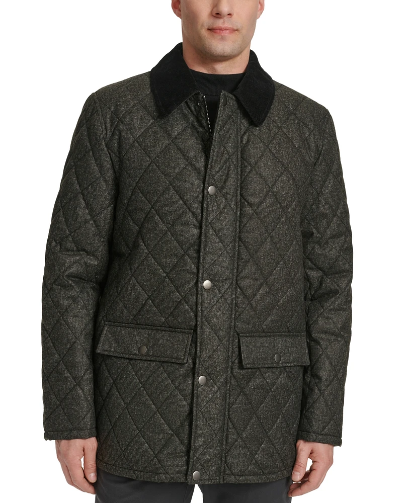 Cole Haan Men's Diamond Quilted Barn Long-Sleeve Jacket