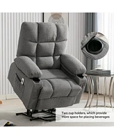 Streamdale Furniture Elderly Recliner Chair with Heat, Massage & Usb Charge Port