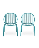 Streamdale Furniture Classic Parallel Line Outdoor Chairs Durable Comfort and Style