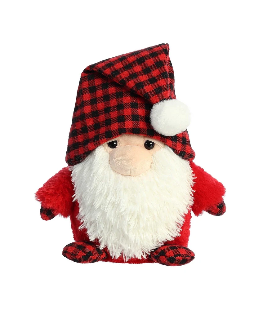 Aurora Medium Twinkleplum Gnome Red Holiday Festive Plush Toy Red 10"