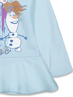 Frozen Girls Elsa Princess Anna Olaf Hoodie and Leggings Outfit Set