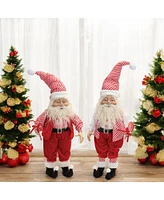 Slickblue Set of 2 Elf Santa Figurines – Playful Holiday Decorations for Home and Garden