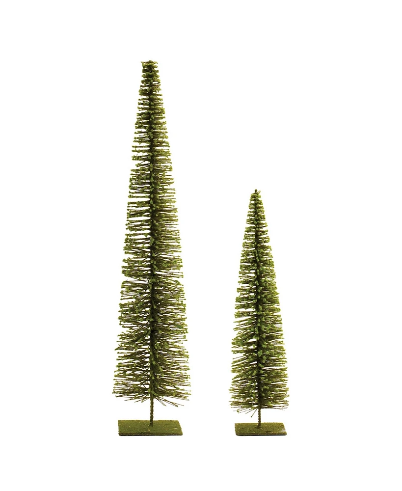 Slickblue Elegant Pine Tree for Holiday Decorations Fresh Greenery & Festive Charm (Set of 2)