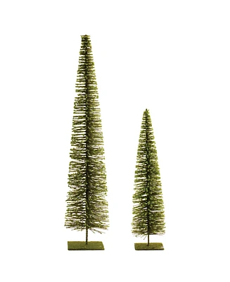 Slickblue Elegant Pine Tree for Holiday Decorations Fresh Greenery & Festive Charm (Set of 2)