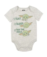 Starwars Baby Boys Star Wars Chewbacca C-3PO R2-D2 Darth Vader Yoda 5 Pack Short Sleeve Bodysuits