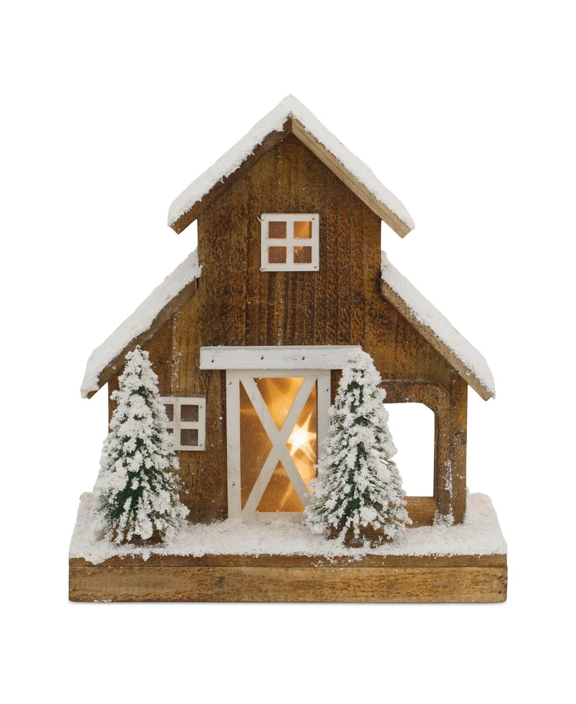 Slickblue Wooden Barn – Rustic Decorative Accent for Home and Garden