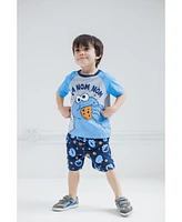 Sesame Street Toddler Boys Elmo Cookie Monster T-Shirt and Shorts Outfit Set to