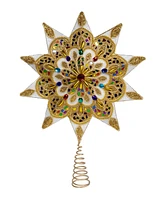 Kurt Adler Unlit 10-Point Star Tree Topper, 16.5 Inches