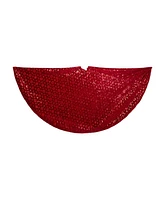 Kurt Adler Sequin with Metallic Cord Tree Skirt, 72 Inches