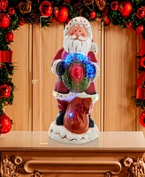 Kurt Adler Battery Operated Musical Santa Table Piece with Digital Propeller, 10 Inches