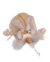 Kurt Adler 10-Light Natural Angel Tree Topper, 10 Inches