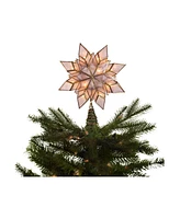 Kurt Adler 10-Light Led Capiz Clear Star Tree Topper