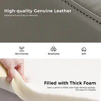 Terencio 55.5" Wide Bedroom Genuine Leather Bench