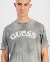 Guess Men's Short Sleeve Arched Logo Crewneck T-Shirt