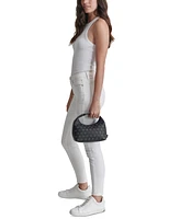 Dkny Mel Eyelet Rivet Top Zip Small Hobo