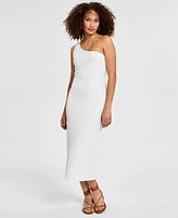 Bar Iii Women's One-Shoulder Asymmetric Midi Dress, Created for Macy's