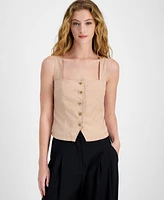 Bar Iii Women's Sleeveless Square-Neck Vest, Exclusively at Macy's