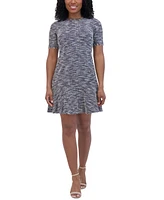 Jessica Howard Petite Boucle Short-Sleeve Mini Dress