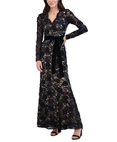 Eliza J Women's Lace V-Neck Gown