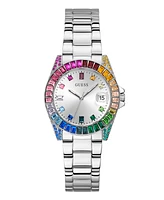 Guess Women's Date Silver Steel Watch 34mm