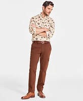 Club Room Men's Wild Forest Print Corduroy Long-Sleeve Button-Down Shirt, Created for Macy's