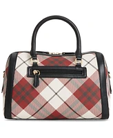 Giani Bernini Plaid Saffiano Dip Small Satchel, Created for Macy's