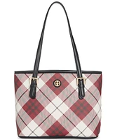 Giani Bernini Plaid Saffiano Large Tote, Created for Macy's