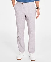 Club Room Men's Linen Cross-Dye Pants, Created for Macy's