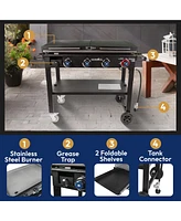 Razor Griddle GGC1643M 37 Inch Outdoor 4 Burner Lp Propane Gas Griddle Grill