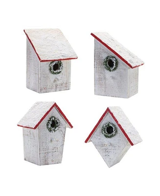 Slickblue Set of 4 Birdhouses – Charming Outdoor Decor for Bird Lovers