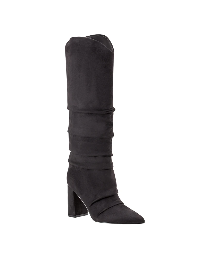 Marc Fisher Women's Fadora High Shaft Block Heel Knee Dress Boots