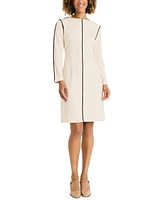 Maggy London Women's Contrast-Piping Sheath Dress