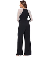 Xscape Women's Embellished Colorblocked Jumpsuit