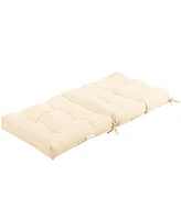 Skonyon Tufted Patio High Back Chair Cushion with Non-Slip String Ties