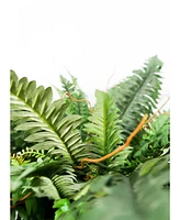 Slickblue Set of 2 Boston Ferns – Lush Indoor Plants for Elegant Home Decor