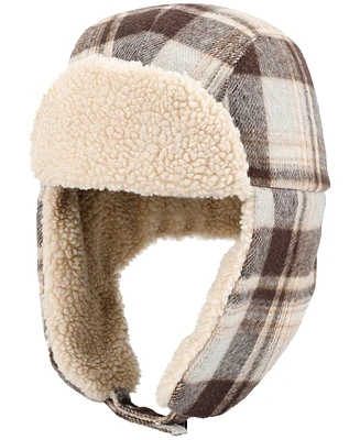 Levi's Men's Fleece-Lined Plaid Flannel Trapper Hat