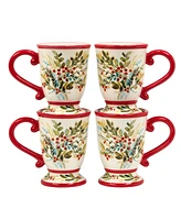 Certified International Christmas Gatherings Mugs, Set of 4