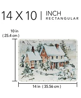 Certified International Winter's Frost Medium Rectangular Platter