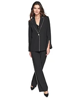 Karl Lagerfeld Paris Women's Rhinestone-Trim Blazer