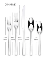 Ornative Lola Mirror 20 Piece Flatware Set, Service for 4