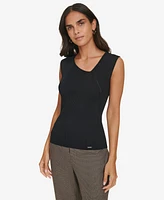 Calvin Klein Women's Sleeveless Asymmetric Top