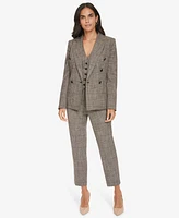 Calvin Klein Women's Double-Breasted Houndstooth Blazer