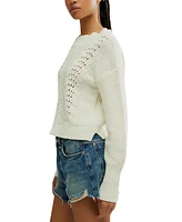 Free People Women's Bell Song Texture-Knit Sweater